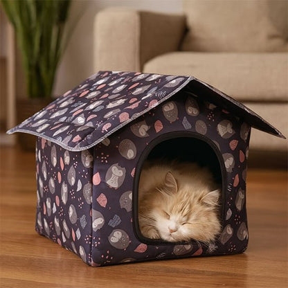 Maison pour chat extérieur mauve