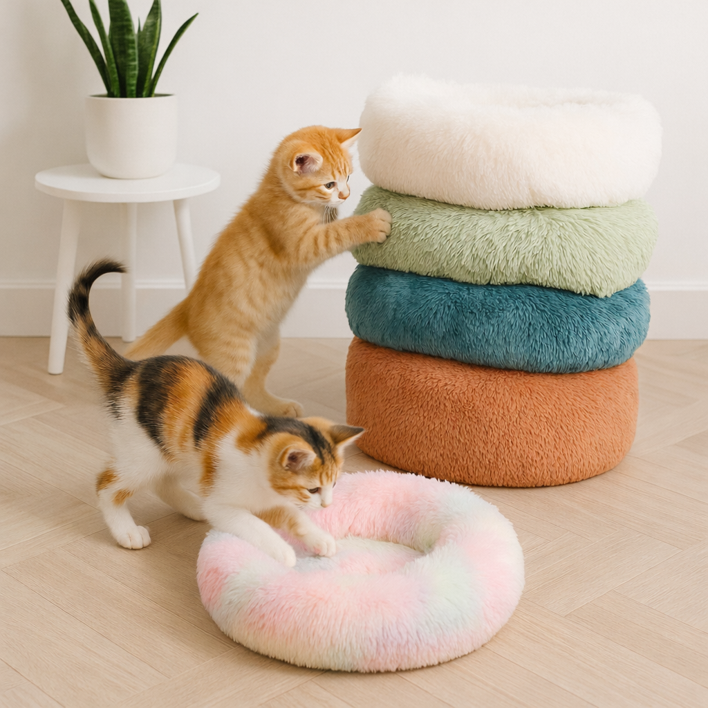 ensemble de chat panier