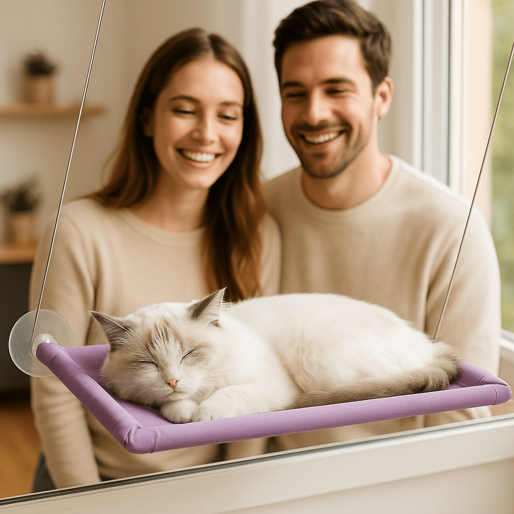 hamac chat fenetre pour chat qui dort paisiblement