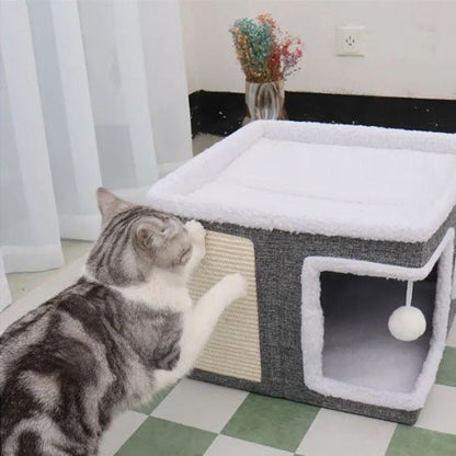 Maison pour Chat avec griffoirs