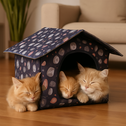 maison pour chat exterieur turquoise