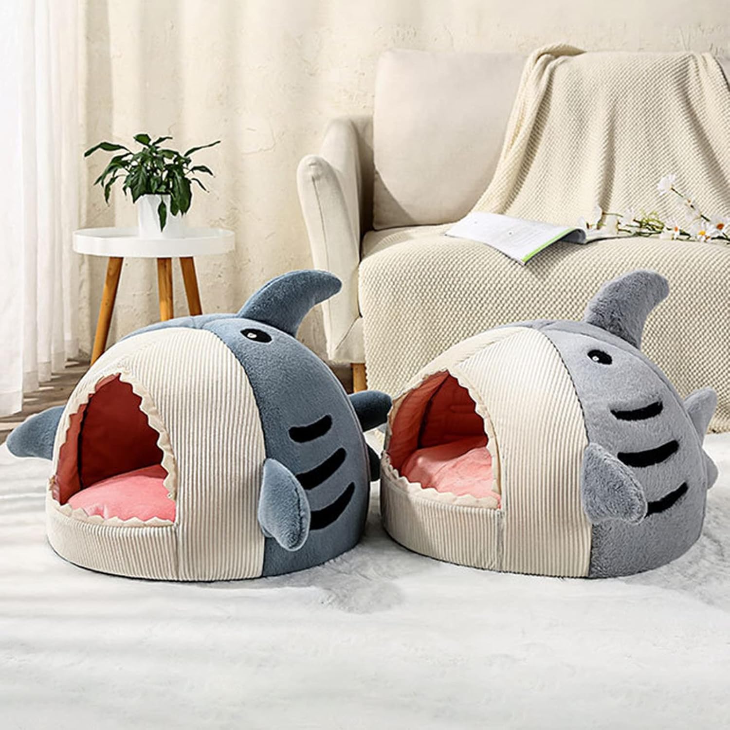 Niche Chat Extérieur bleu et gris