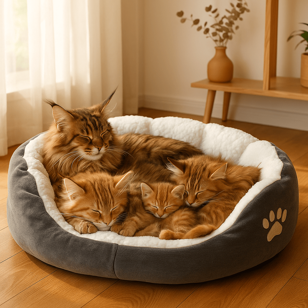 Panier Chat | La Majesté Féline™ - Le Sommeil du Chat