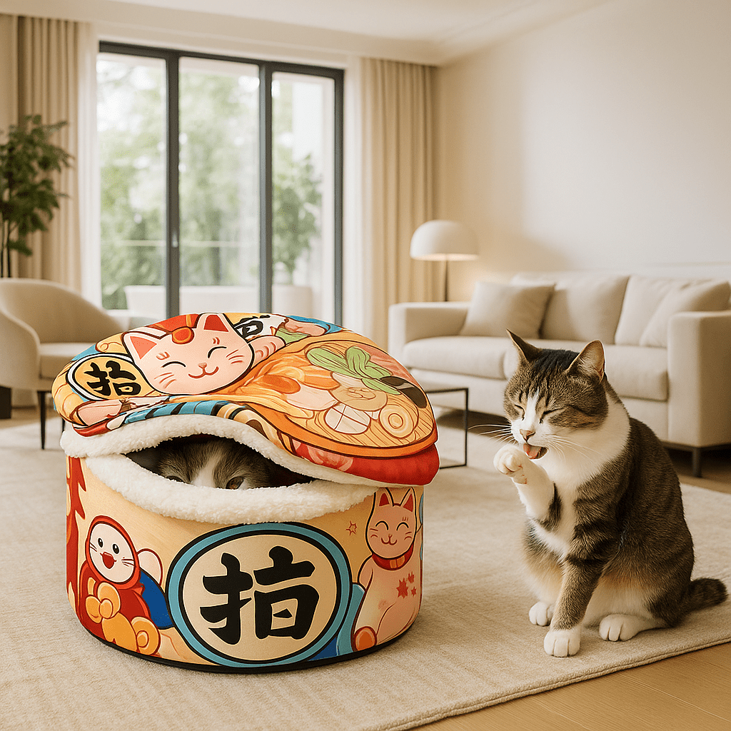 Panier Chat | Le Cocon Kawaii Ramen™ - Le Sommeil du Chat